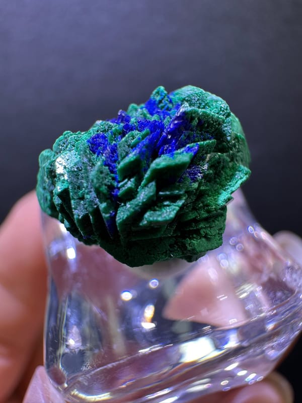 Malachite from Morocco, individual mineral specimen view 3