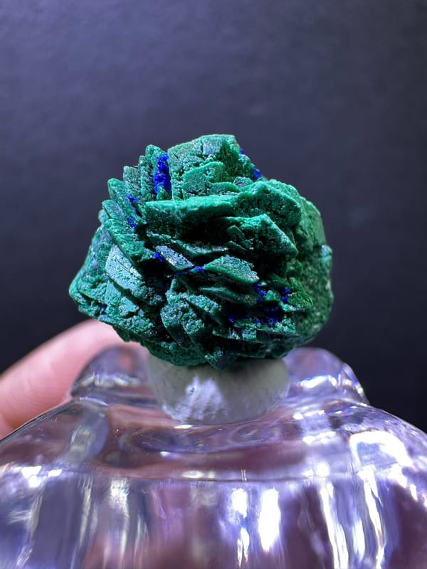 Malachite from Morocco, individual mineral specimen view 5
