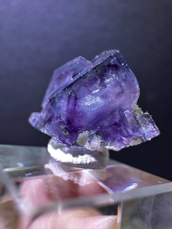 Fluorite from Yaogangxian Mine, Yizhang Co., Hunan, China, individual mineral specimen view 3