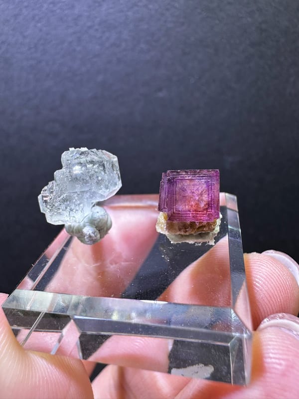 Fluorite from Guangdong, China, individual mineral specimen view 2