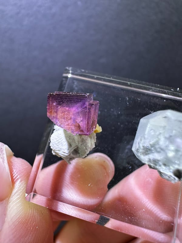 Fluorite from Guangdong, China, individual mineral specimen view 5