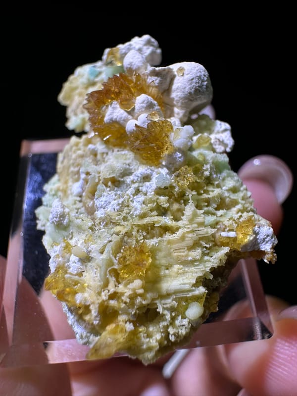 Creedite from Guizhou, China, individual mineral specimen view 2