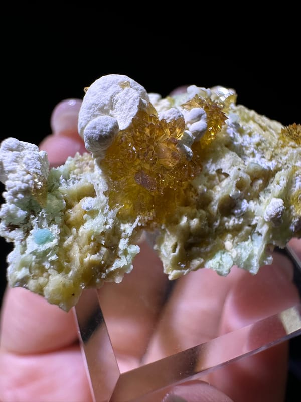 Creedite from Guizhou, China, individual mineral specimen view 3