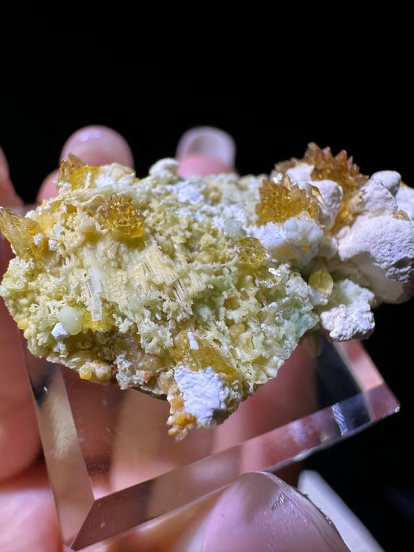 Creedite from Guizhou, China, individual mineral specimen view 4
