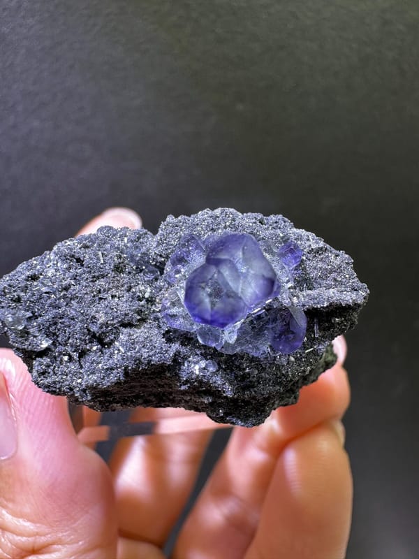 Fluorite from Fujian, China, individual mineral specimen view 2