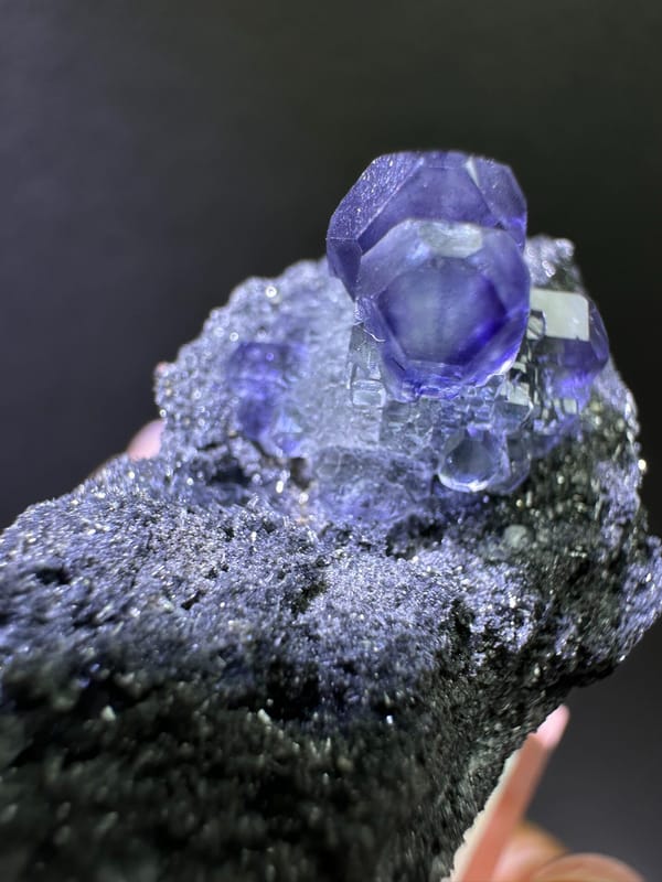 Fluorite from Fujian, China, individual mineral specimen view 3