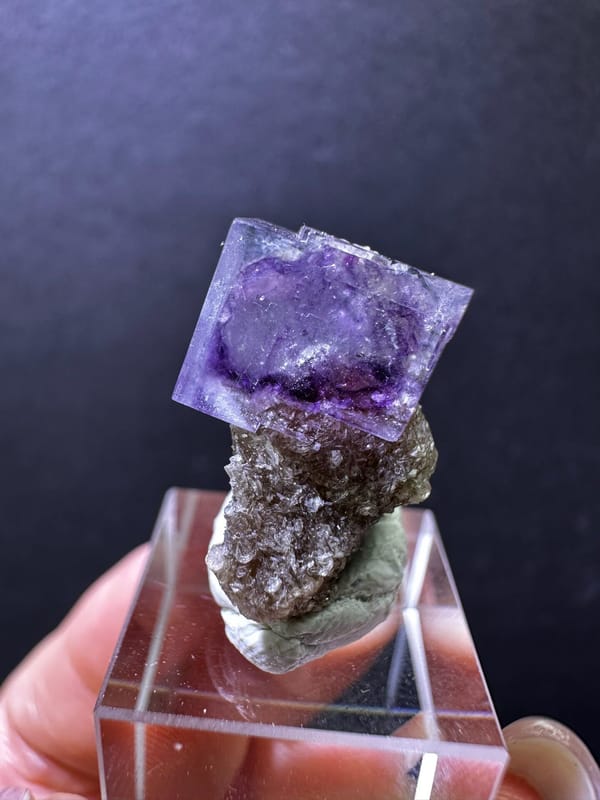 Fluorite from Yaogangxian Mine, Yizhang Co., Hunan, China, individual mineral specimen view 1