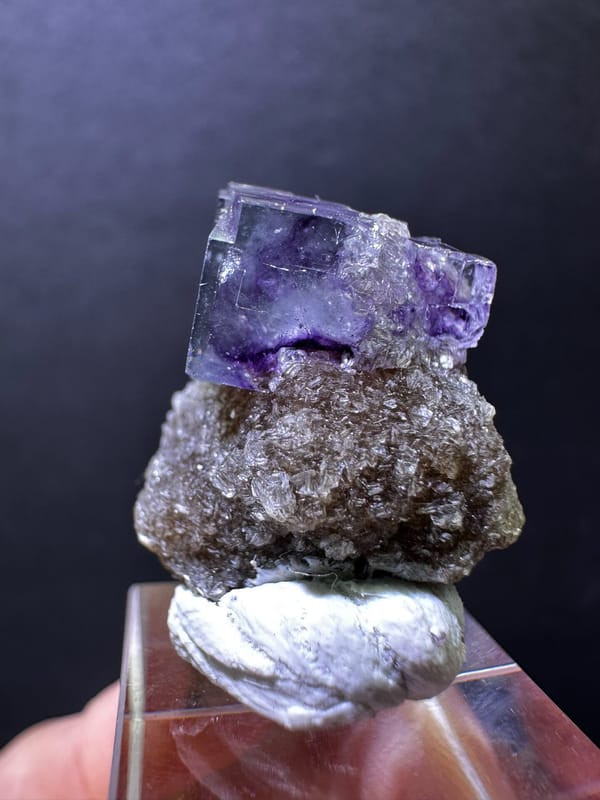 Fluorite from Yaogangxian Mine, Yizhang Co., Hunan, China, individual mineral specimen view 2