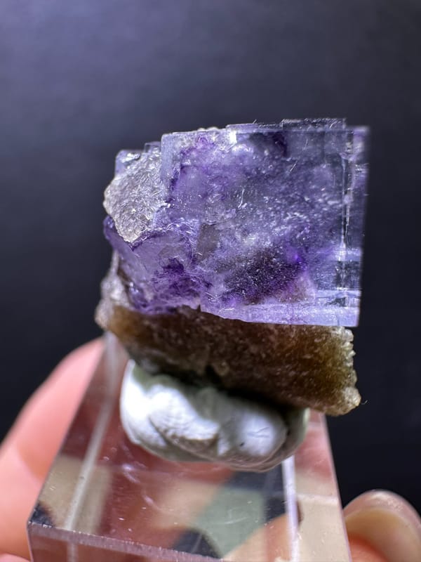 Fluorite from Yaogangxian Mine, Yizhang Co., Hunan, China, individual mineral specimen view 3