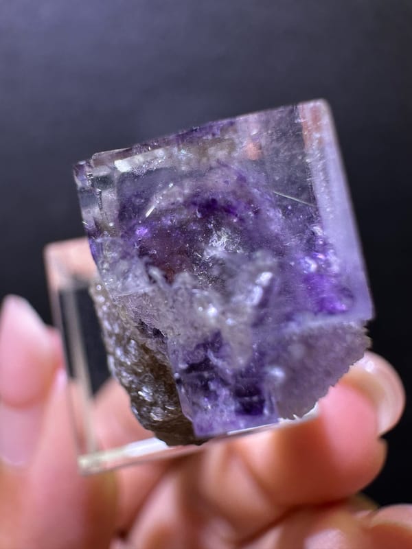 Fluorite from Yaogangxian Mine, Yizhang Co., Hunan, China, individual mineral specimen view 4