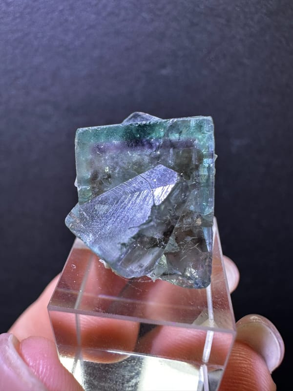 Fluorite from UK, individual mineral specimen view 2