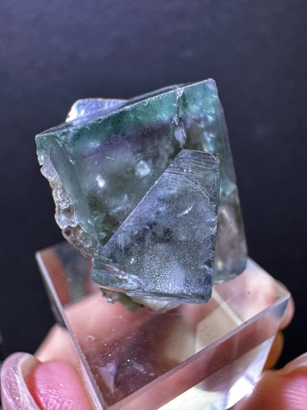 Fluorite from UK, individual mineral specimen view 3