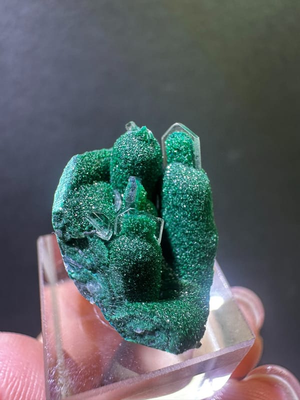Malachite from DR Congo, individual mineral specimen view 1