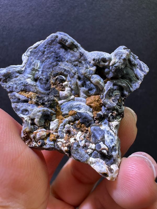 Agate from Brazil, individual mineral specimen view 2