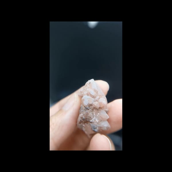 Red-coated quartz cluster from Inner Mongolia — additional angle