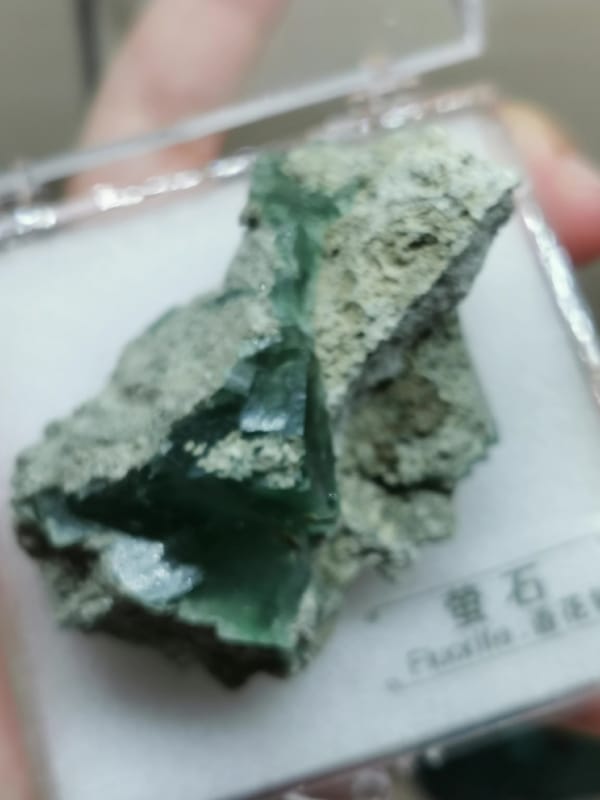 Fluorite from Xianghualing, Hunan, China, individual mineral specimen view 1