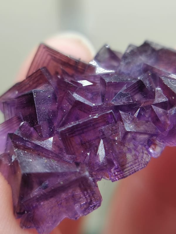 Fluorite from Anhui, China, individual mineral specimen view 3