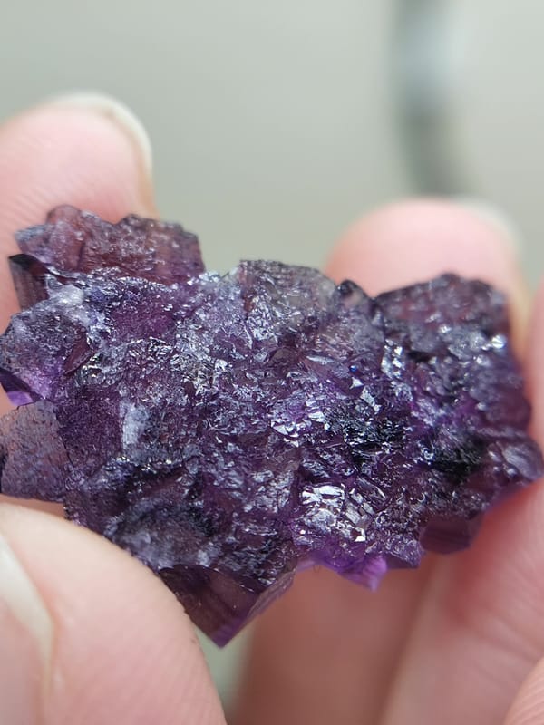 Fluorite from Anhui, China, individual mineral specimen view 4