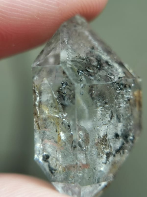 Double-terminated quartz from Guizhou, China, individual mineral specimen view 1
