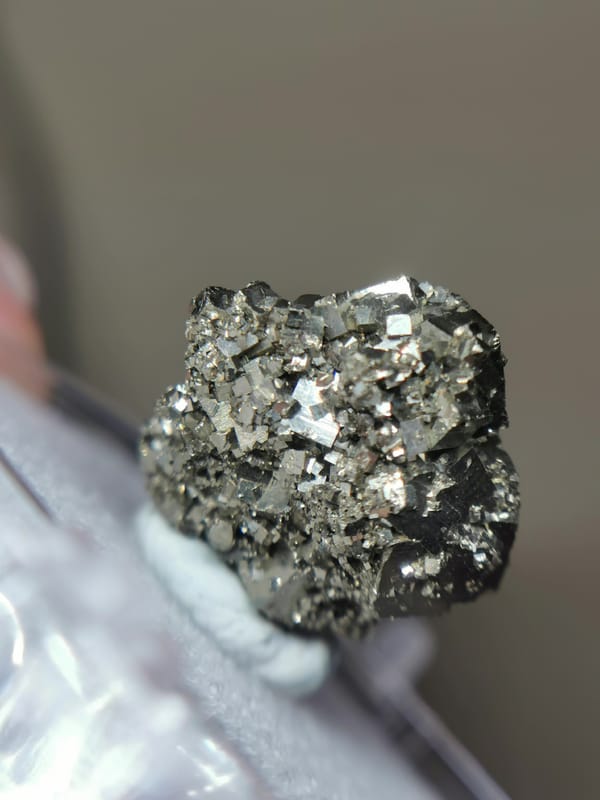 Pyrite from Hunan, China, individual mineral specimen view 2