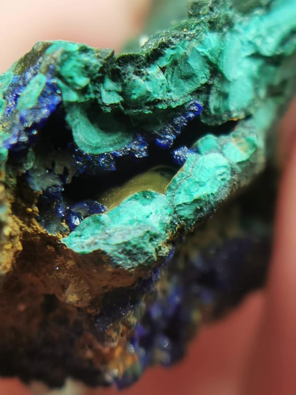 Azurite from Anhui, China, individual mineral specimen view 2