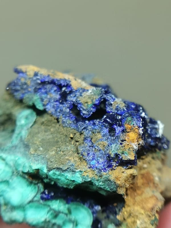 Azurite from Anhui, China, individual mineral specimen view 3