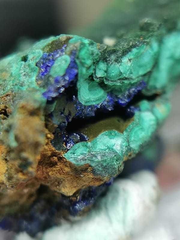 Azurite from Anhui, China, individual mineral specimen view 4
