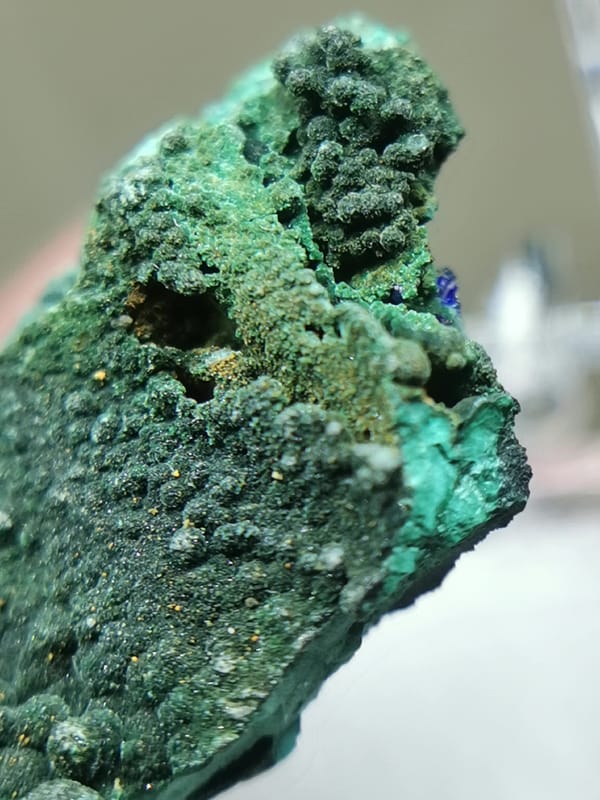 Azurite from Anhui, China, individual mineral specimen view 5