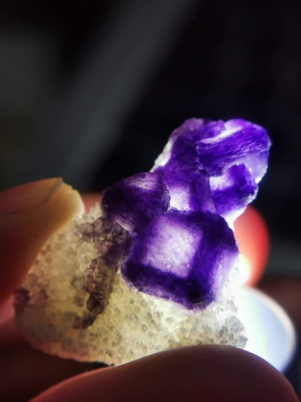 Fluorite from Anhui, China, individual mineral specimen view 3