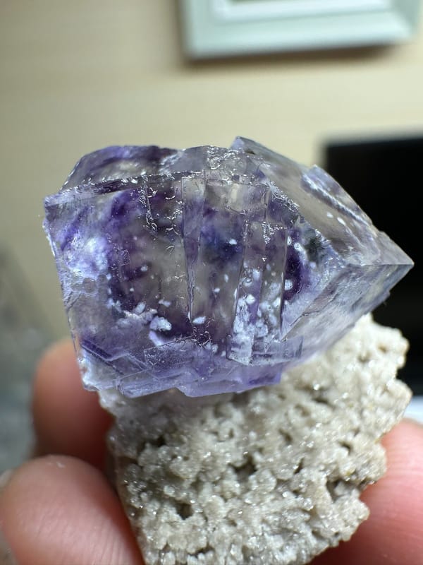 Fluorite from Yaogangxian Mine, Yizhang Co., Hunan, China, individual mineral specimen view 2