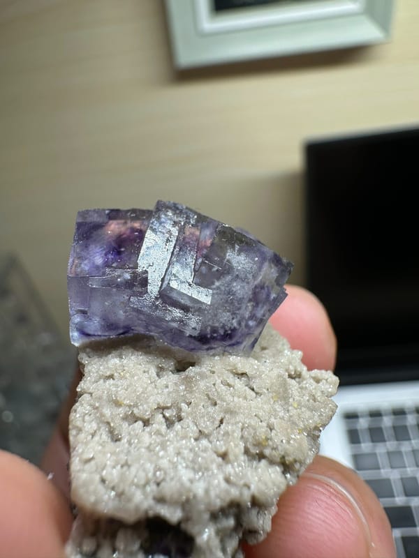 Fluorite from Yaogangxian Mine, Yizhang Co., Hunan, China, individual mineral specimen view 3