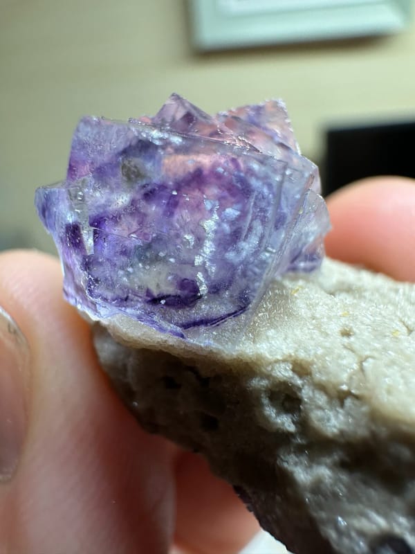 Fluorite from Yaogangxian Mine, Yizhang Co., Hunan, China, individual mineral specimen view 5