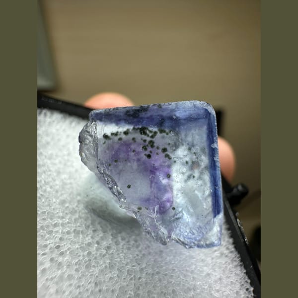 Lavender Fluorite with Chlorite from Yaogangxian - complete view