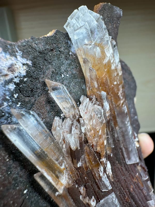 Gypsum from Guizhou, China, individual mineral specimen view 3