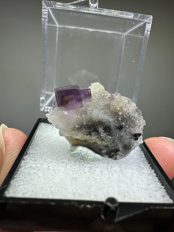 Fluorite from Anhui, China, individual mineral specimen view 2