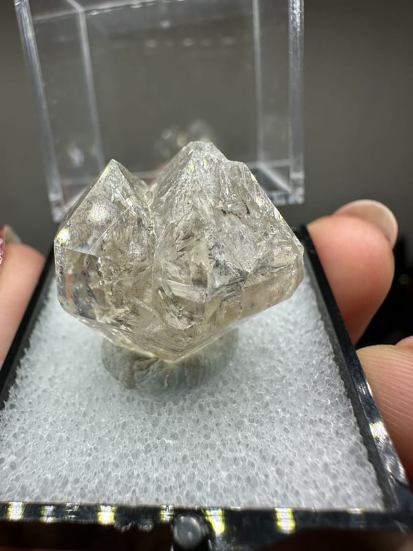 Cathedral quartz, individual mineral specimen view 1 for a mineral collection