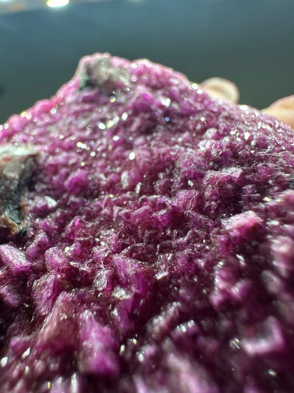 Cobaltoan calcite from DR Congo, individual mineral specimen view 6