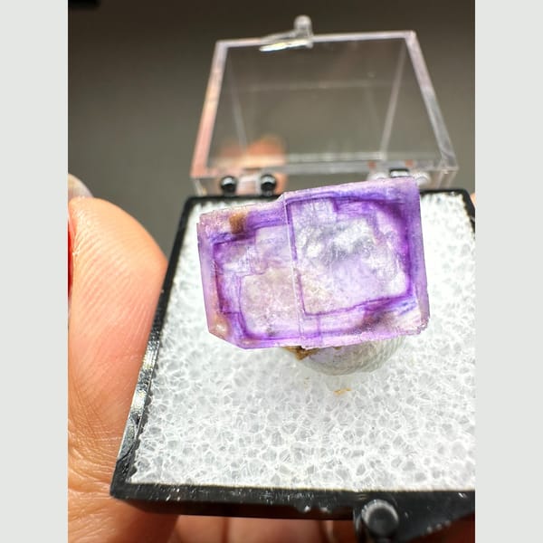 Purple Framed Fluorite from Yaogangxian - complete view