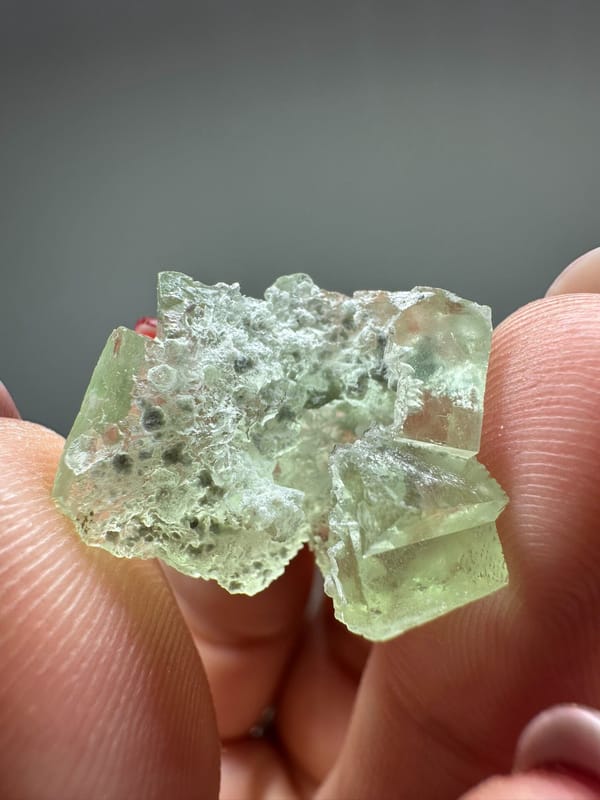 Fluorite from Xianghualing, Hunan, China, individual mineral specimen view 5