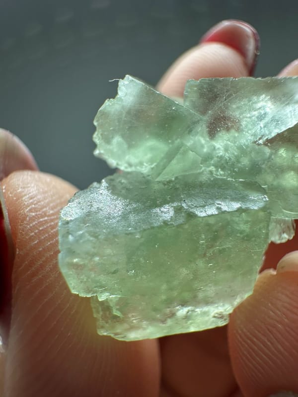 Fluorite from Xianghualing, Hunan, China, individual mineral specimen view 8