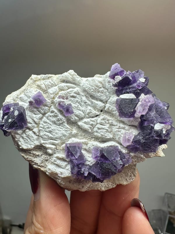 Fluorite from Zhejiang, China, individual mineral specimen view 1