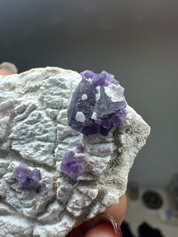 Fluorite from Zhejiang, China, individual mineral specimen view 3