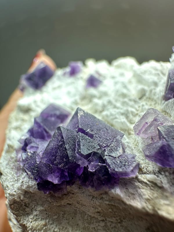 Fluorite from Zhejiang, China, individual mineral specimen view 4
