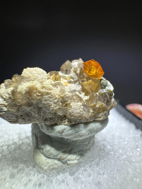 Spessartine garnet, individual mineral specimen view 1 for a mineral collection
