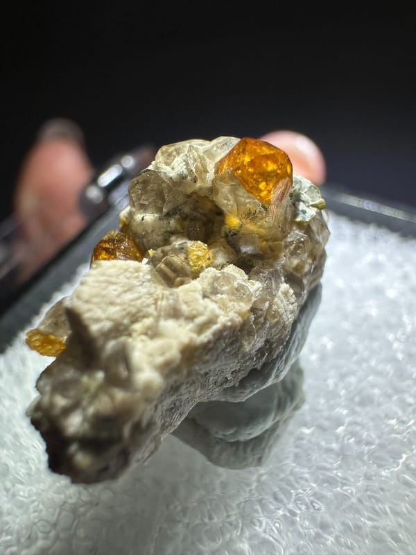 Spessartine garnet, individual mineral specimen view 2 for a mineral collection