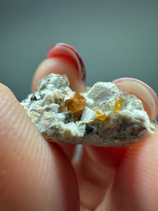 Spessartine garnet, individual mineral specimen view 3 for a mineral collection