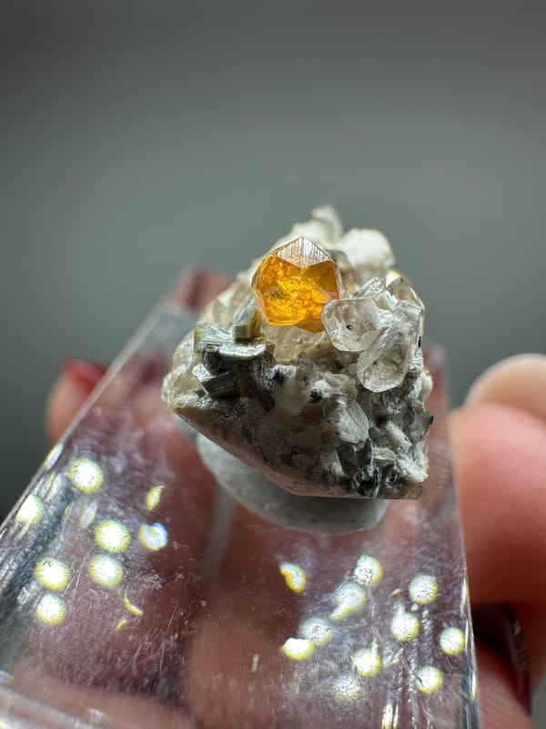 Spessartine garnet, individual mineral specimen view 4 for a mineral collection