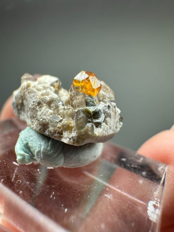 Spessartine garnet, individual mineral specimen view 5 for a mineral collection