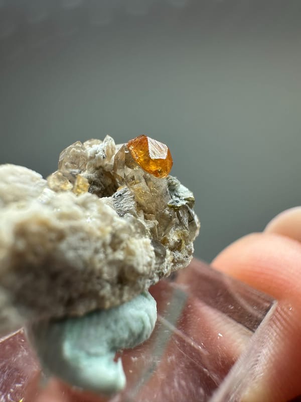 Spessartine garnet, individual mineral specimen view 6 for a mineral collection