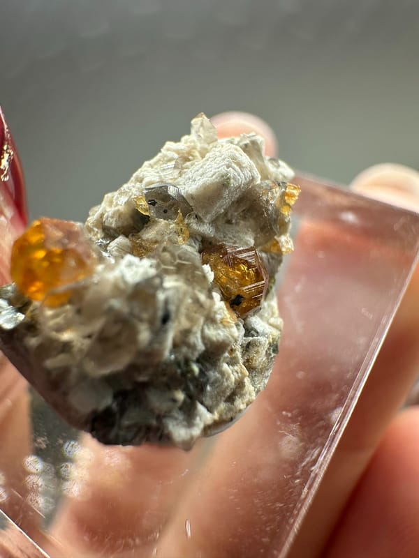 Spessartine garnet, individual mineral specimen view 7 for a mineral collection